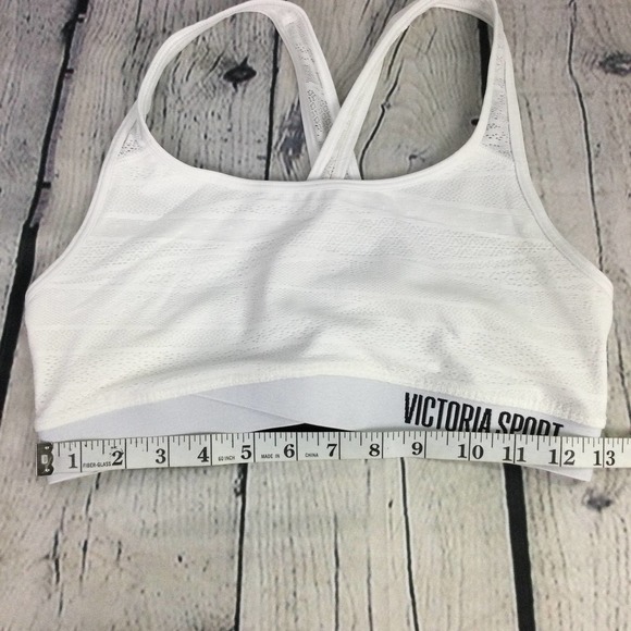 Victoria Sport The Player White Racer Back Polyamide Blend Sports Bra M - Picture 10 of 11